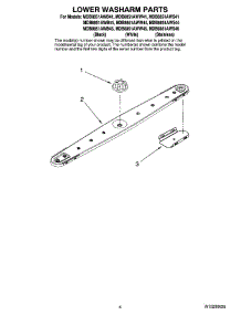 04 - Lower Washarm Parts parts for Maytag Dishwasher MDB8851AWS45 from AppliancePartsPros.com