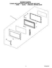 02 - Door Parts parts for Maytag Microwave AMV2174VAW0 from AppliancePartsPros.com
