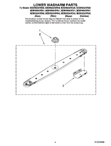04 - Lower Washarm Parts parts for Maytag Dishwasher MDBH955AWW40 from AppliancePartsPros.com