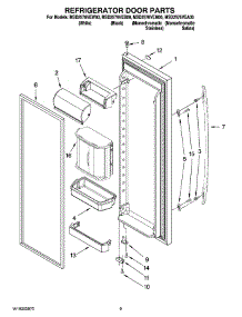 06 - Refrigerator Door Parts parts for Maytag Refrigerator MSD2576VEW00 from AppliancePartsPros.com