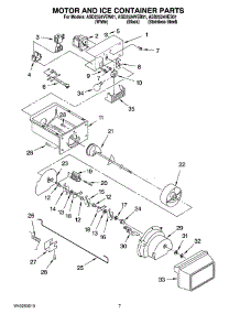05 - Motor And Ice Container Parts parts for Maytag Refrigerator ASD2524VEW01 from AppliancePartsPros.com