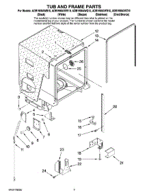 07 - Tub And Frame Parts parts for Maytag Dishwasher ADB1500AWW10 from AppliancePartsPros.com