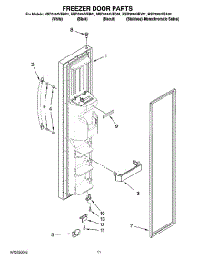 07 - Freezer Door Parts parts for Maytag Refrigerator MSD2554VEA01 from AppliancePartsPros.com
