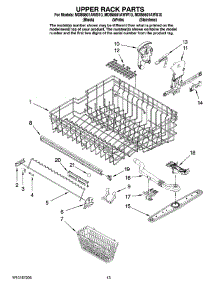 10 - Upper Rack Parts parts for Maytag Dishwasher MDB8601AWW10 from AppliancePartsPros.com