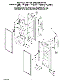 06 - Refrigerator Door Parts parts for Maytag Refrigerator MFI2266AEB11 from AppliancePartsPros.com