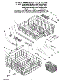 09 - Upper And Lower Rack Parts parts for Maytag Dishwasher MDB8851AWW44 from AppliancePartsPros.com