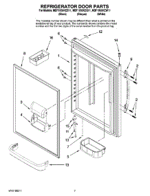 05 - Refrigerator Door Parts parts for Maytag Refrigerator MBF1956KEB11 from AppliancePartsPros.com