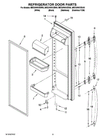 06 - Refrigerator Door Parts parts for Maytag Refrigerator MSD2550VEU00 from AppliancePartsPros.com