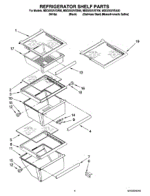 03 - Refrigerator Shelf Parts parts for Maytag Refrigerator MSD2552VEY00 from AppliancePartsPros.com