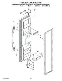 07 - Freezer Door Parts parts for Maytag Refrigerator ASD2522WEB01 from AppliancePartsPros.com