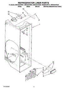 02 - Refrigerator Liner Parts parts for Maytag Refrigerator MSD2554VEW01 from AppliancePartsPros.com