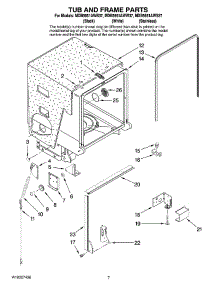07 - Tub And Frame Parts parts for Maytag Dishwasher MDB5651AWW37 from AppliancePartsPros.com