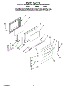 05 - Door Parts parts for Maytag Range AGR5725RDW14 from AppliancePartsPros.com