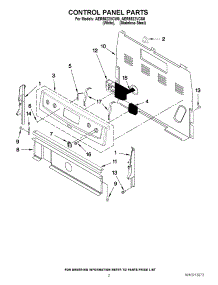02 - Control Panel Parts parts for Maytag Range AER5522VCW0 from AppliancePartsPros.com
