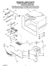 03 - Freezer Liner Parts parts for Maytag Refrigerator ABL1922FES12 from AppliancePartsPros.com