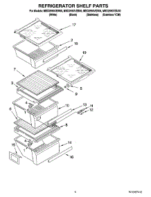 03 - Refrigerator Shelf Parts parts for Maytag Refrigerator MSD2550VEW00 from AppliancePartsPros.com
