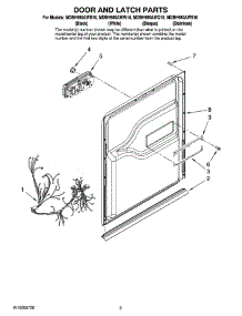 03 - Door And Latch Parts parts for Maytag Dishwasher MDBH980AWW10 from AppliancePartsPros.com
