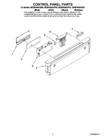 02 - Control Panel Parts parts for Maytag Dishwasher MDBH968AWW0 from AppliancePartsPros.com