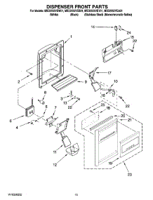 08 - Dispenser Front Parts parts for Maytag Refrigerator MSD2552VEB01 from AppliancePartsPros.com