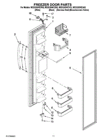 07 - Freezer Door Parts parts for Maytag Refrigerator MSD2269KEW02 from AppliancePartsPros.com