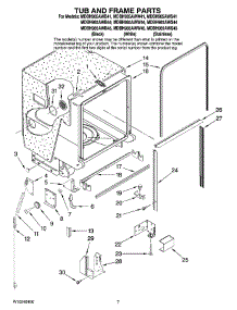 07 - Tub And Frame Parts parts for Maytag Dishwasher MDBH985AWS41 from AppliancePartsPros.com