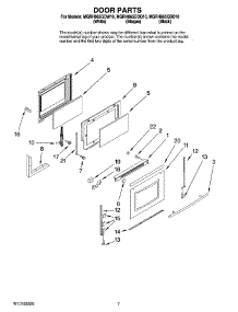 05 - Door Parts parts for Maytag Range MGRH865QDQ10 from AppliancePartsPros.com