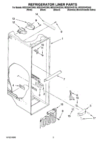 02 - Refrigerator Liner Parts parts for Maytag Refrigerator MSD2554VEW00 from AppliancePartsPros.com