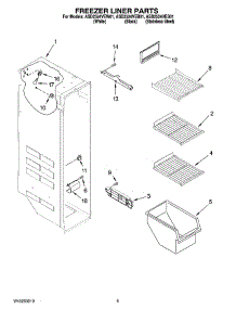 04 - Freezer Liner Parts parts for Maytag Refrigerator ASD2524VES01 from AppliancePartsPros.com