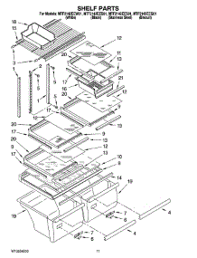 06 - Shelf Parts, Optional Parts parts for Maytag Refrigerator MTF2142EEB01 from AppliancePartsPros.com