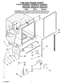 07 - Tub And Frame Parts parts for Maytag Dishwasher ADB3500AWW41 from AppliancePartsPros.com