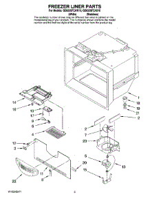 02 - Freezer Liner Parts parts for Maytag Refrigerator GB6526FEAW10 from AppliancePartsPros.com