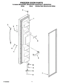07 - Freezer Door Parts parts for Maytag Refrigerator MSD2552VEW01 from AppliancePartsPros.com