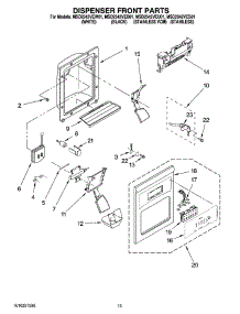 08 - Dispenser Front Parts parts for Maytag Refrigerator MSD2542VES01 from AppliancePartsPros.com
