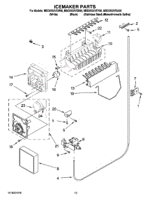12 - Icemaker Parts parts for Maytag Refrigerator MSD2552VEB00 from AppliancePartsPros.com