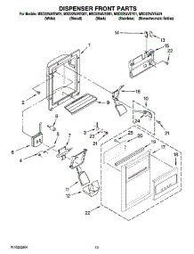 08 - Dispenser Front Parts parts for Maytag Refrigerator MSD2254VEW01 from AppliancePartsPros.com