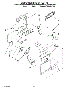 08 - Dispenser Front Parts parts for Maytag Refrigerator MSD2658KES02 from AppliancePartsPros.com