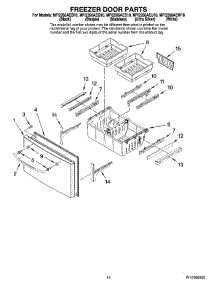 08 - Freezer Door Parts parts for Maytag Refrigerator MFI2266AEW10 from AppliancePartsPros.com
