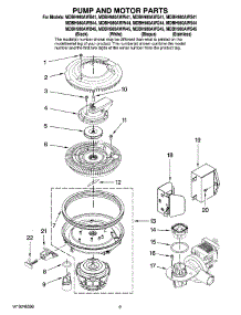 08 - Pump And Motor Parts parts for Maytag Dishwasher MDBH980AWW45 from AppliancePartsPros.com
