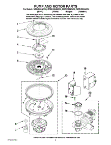 08 - Pump And Motor Parts parts for Maytag Dishwasher MDBH980AWW0 from AppliancePartsPros.com