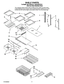 06 - Shelf Parts parts for Maytag Refrigerator ABR192ZFES12 from AppliancePartsPros.com