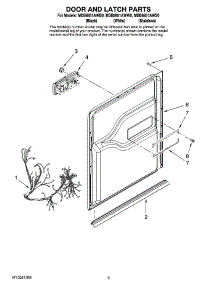 03 - Door And Latch Parts parts for Maytag Dishwasher MDB8851AWW0 from AppliancePartsPros.com
