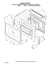 05 - Door Parts parts for Maytag Range AGR5844VDD1 from AppliancePartsPros.com