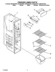04 - Freezer Liner Parts parts for Maytag Refrigerator MSD2254VEQ01 from AppliancePartsPros.com