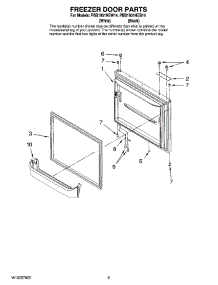 03 - Freezer Door Parts parts for Maytag Refrigerator PBB1951HEW14 from AppliancePartsPros.com