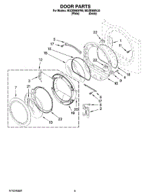 05 - Door Parts, Optional Parts (Not Included) parts for Maytag Dryer MGDE900VW0 from AppliancePartsPros.com