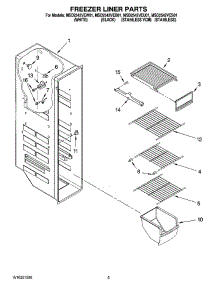 04 - Freezer Liner Parts parts for Maytag Refrigerator MSD2542VEW01 from AppliancePartsPros.com