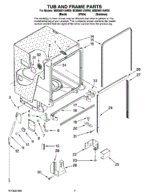 07 - Tub And Frame Parts parts for Maytag Dishwasher MDB8851AWW0 from AppliancePartsPros.com