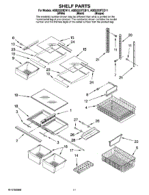 07 - Shelf Parts parts for Amana Refrigerator ABB2222FEW11 from AppliancePartsPros.com