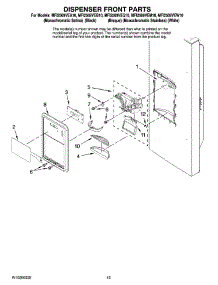 08 - Dispenser Front Parts parts for Maytag Refrigerator MFI2569VEW10 from AppliancePartsPros.com