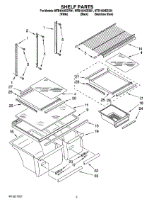 03 - Shelf Parts parts for Maytag Refrigerator MTB1954EES01 from AppliancePartsPros.com